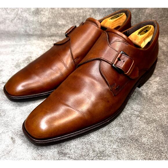 Ecco Monk Strap Brown Leather Loafers Men’s 13 US main image 10